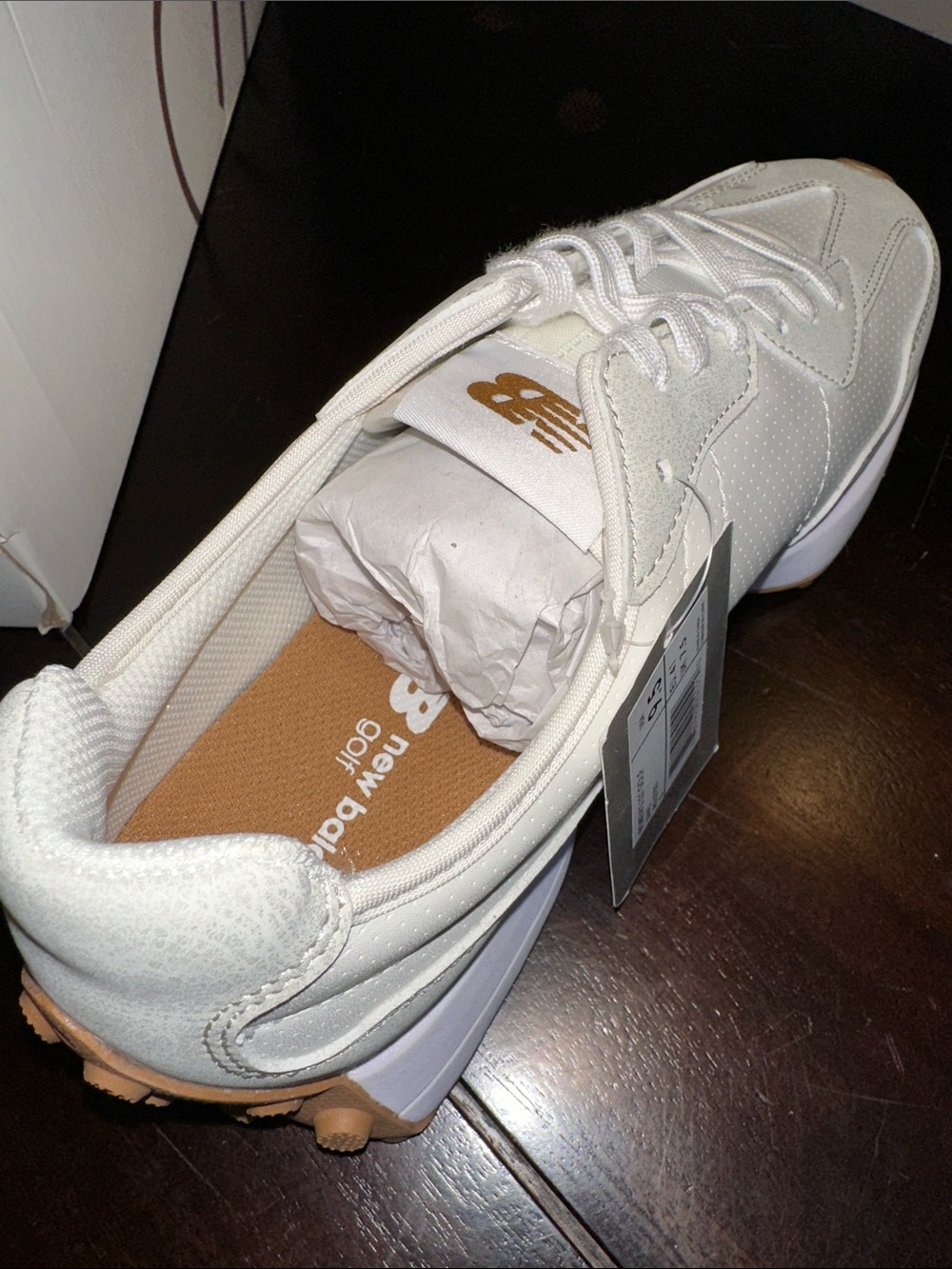 New Balance & CALIA Women's 327 Golf Shoes - Sand Gum sole - Picture 8 of 9